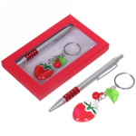 Набор подарочный «Клубничка» (ручка и брелок), микс цветов