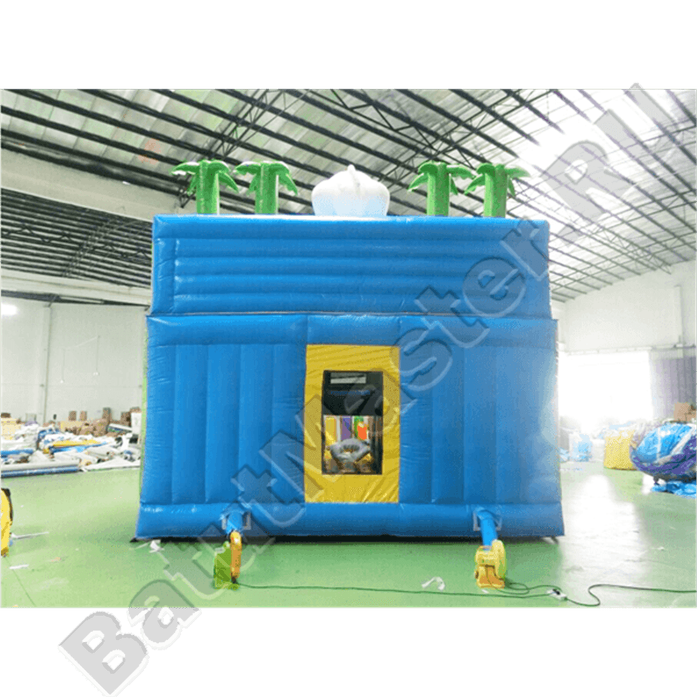 Коммерческий надувной батут "Слоник со скалодромом 2"