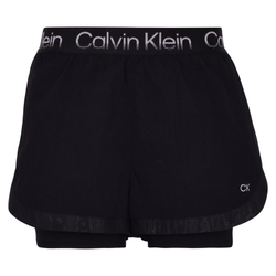Женские Шорты теннисные Calvin Klein 2 in 1 Shorts - black/moire print trim