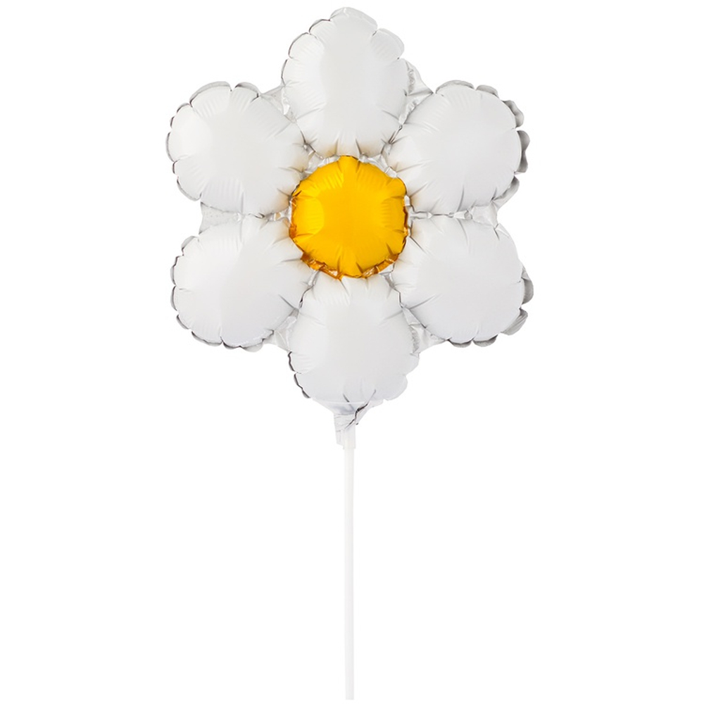 Шар Фольгированный Ромашка белая (Белый)