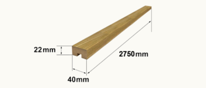 Ламинированный брусок МДФ (рейка) в грунте