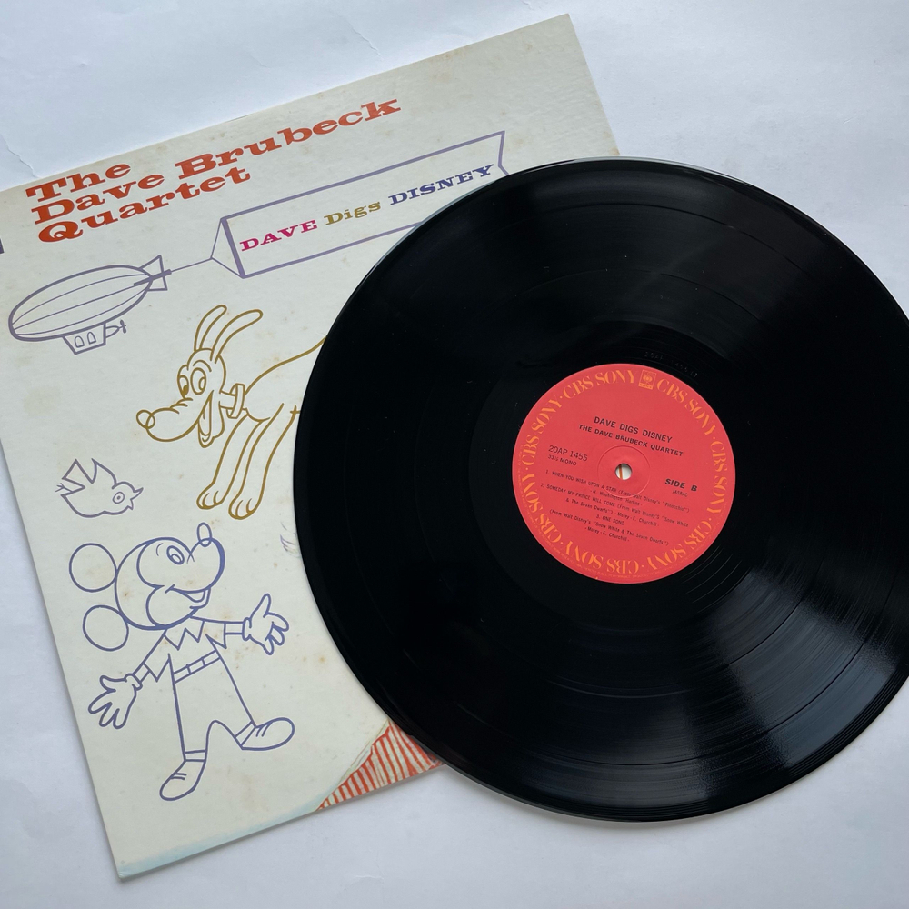Винтажная виниловая пластинка LP The Dave Brubeck Quartet Dave Digs Disney (Япония 1979) (Без Оби)
