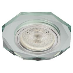 DK5 СH/SL Светильник ЭРА декор стекло многогранник MR16,12V/220V, 50W, GU5,3 зеркальный/хром
