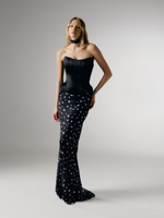 Корсет атласный Scarlet, черный