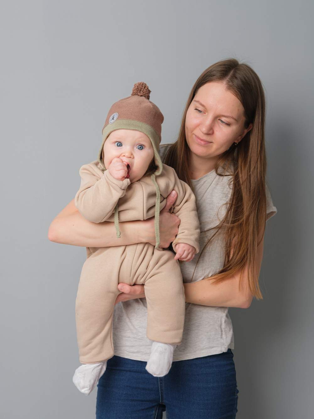 Шапка вязаная хлопковая (Кофейный хлопок) БОН-БОН