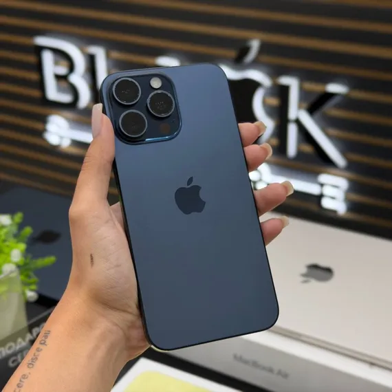 Б/У Телефон iPhone 15 Pro Max 256Gb Blue Titanium 84% (CF2F72N71Q)
