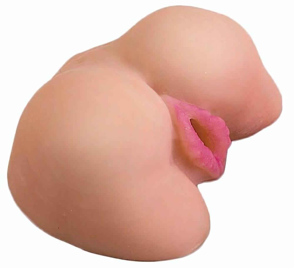 Малая вибровагина с одним любовным тоннелем (Цвет: телесный)