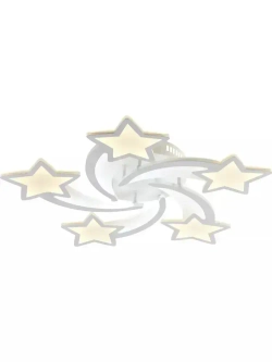 Люстра потолочная светодиодная с пультом ДУ Rivoli белая 140 Вт 3620-4824К, светильник на кухню, в детскую, в спальню