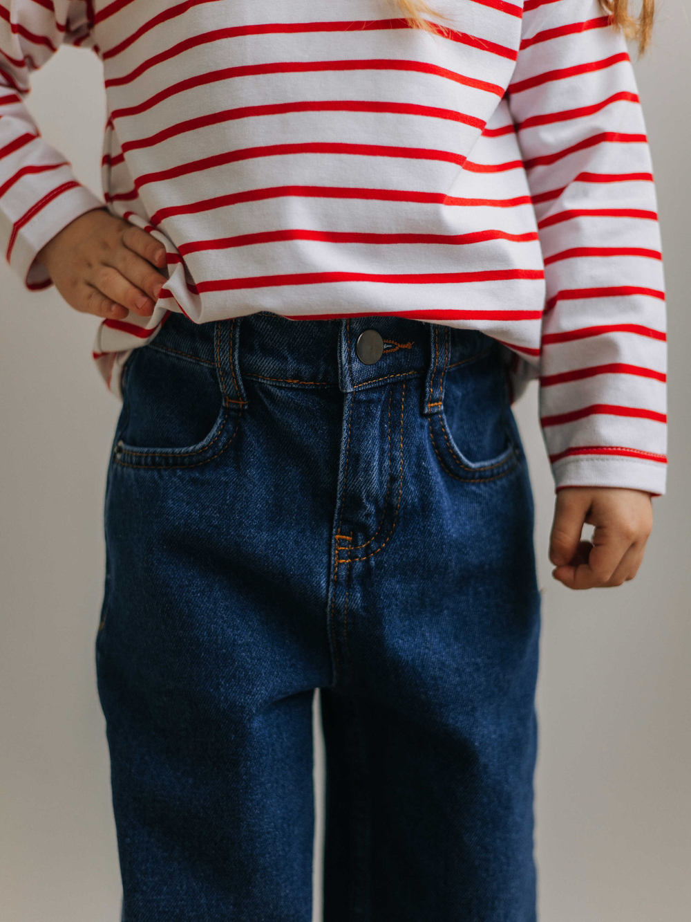 Джинсы широкие, Синий