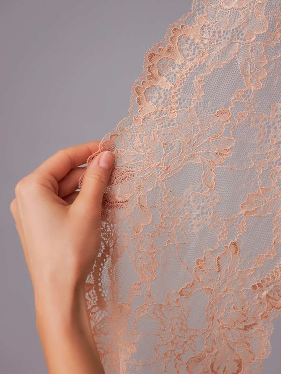 03-288 ОПТ Кружево эластичное 21 см, бежевый