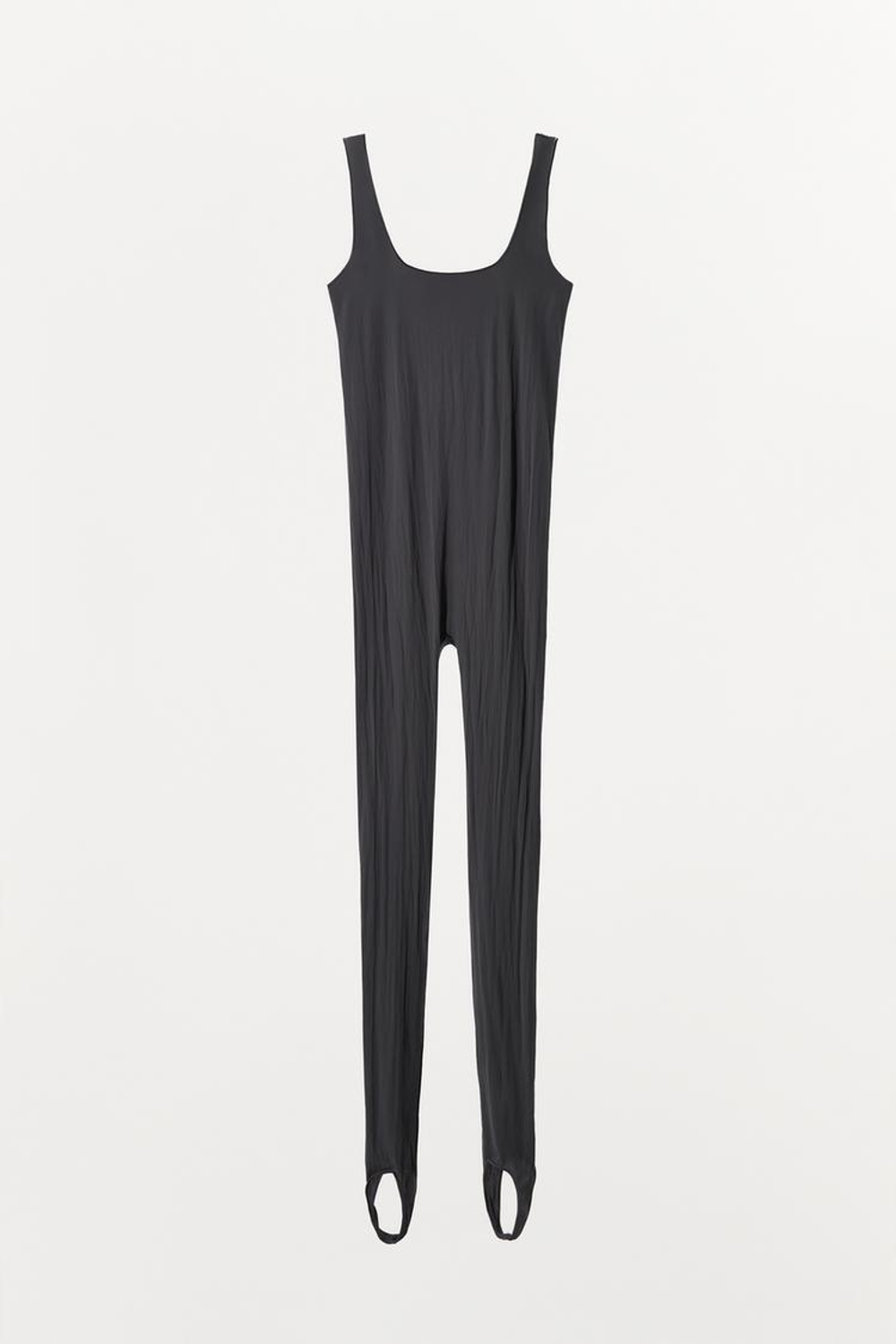 ZARA КОМБИНЕЗОН ИЗ СМЕСОВОГО ПОЛИАМИДА, ТЕМНО-СЕРЫЙ