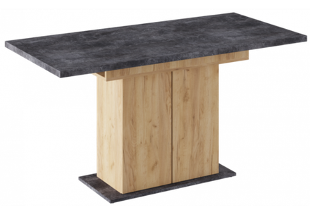 Стол деревянный Woodville Carla крафт золотой, цемент темный