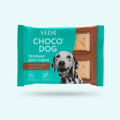 VEDA CHOCO DOG Лакомство для собак Печенье в молочном шоколаде, 30 г