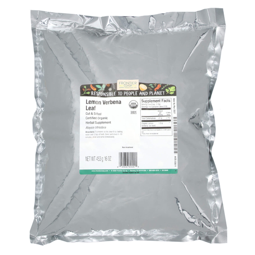 Frontier Co-op, Органические нарезанные и просеянные листья лимонной вербены, 453 г (16 унций)