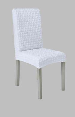 Чехол на стул без оборки со спинкой, цвет Белый