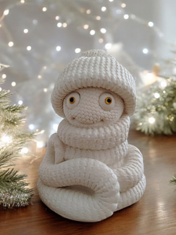 Статуэтка змейка в шапке и диффузор для дома на подносе