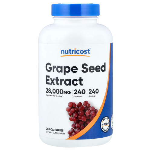 Nutricost, Экстракт виноградных косточек, 28000 мг, 240 капсул