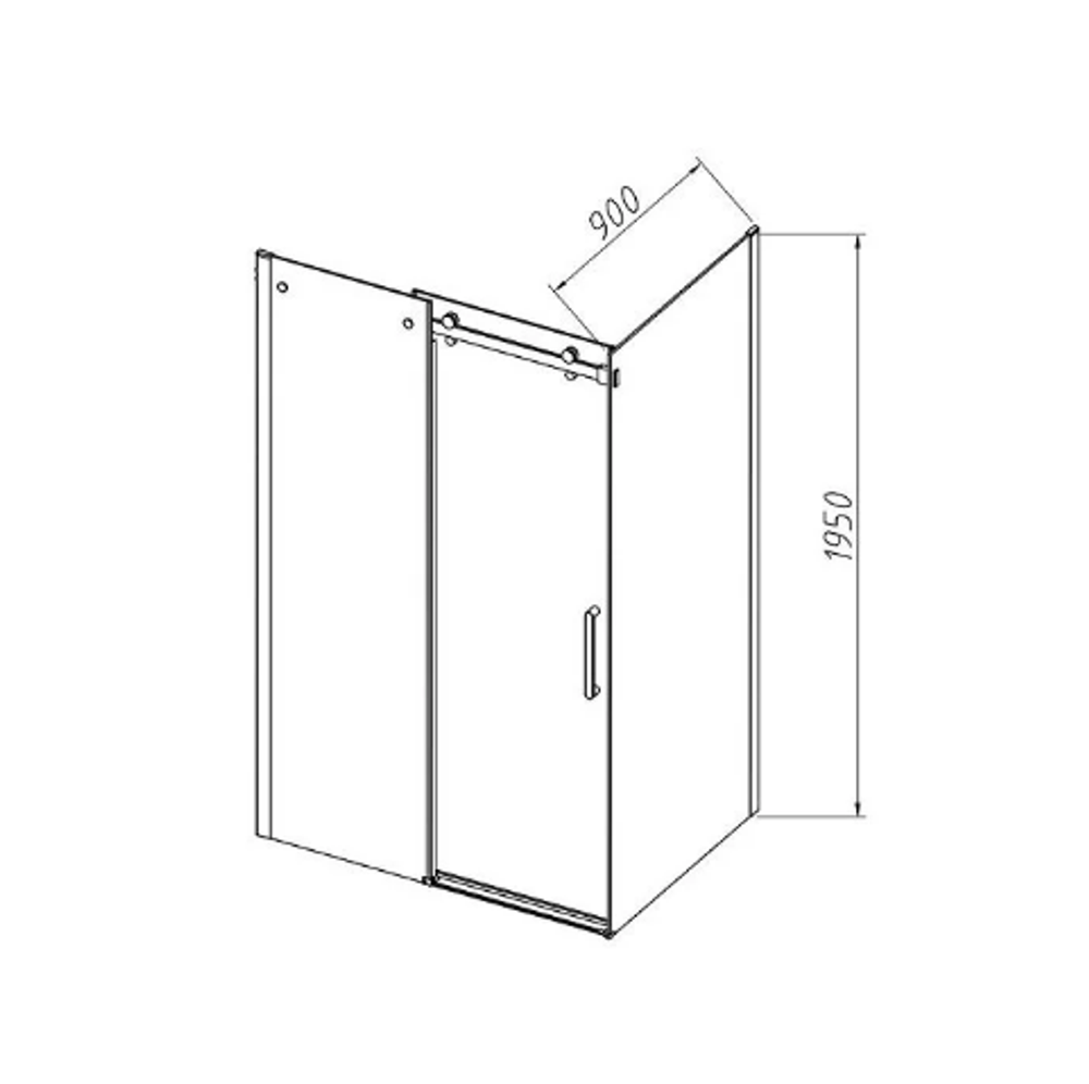 Душевой уголок Como-N VSR-4CN9016CL, 1600*900, хром, стекло прозрачное, , шт