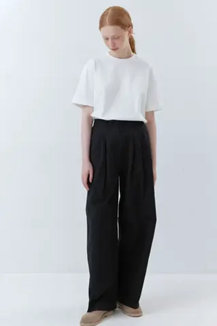 Брюки со складками в полоску