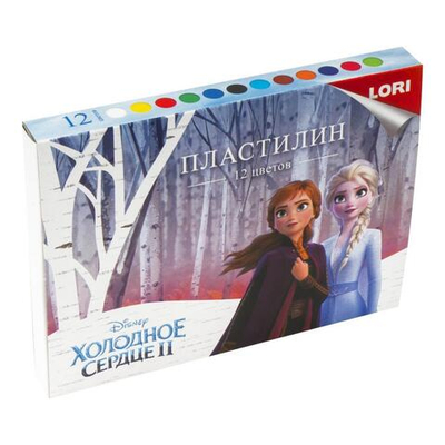 Пластилин "Disney.Холодное сердце-2" 12 цветов, 180 гр, со стеком (Lori)
