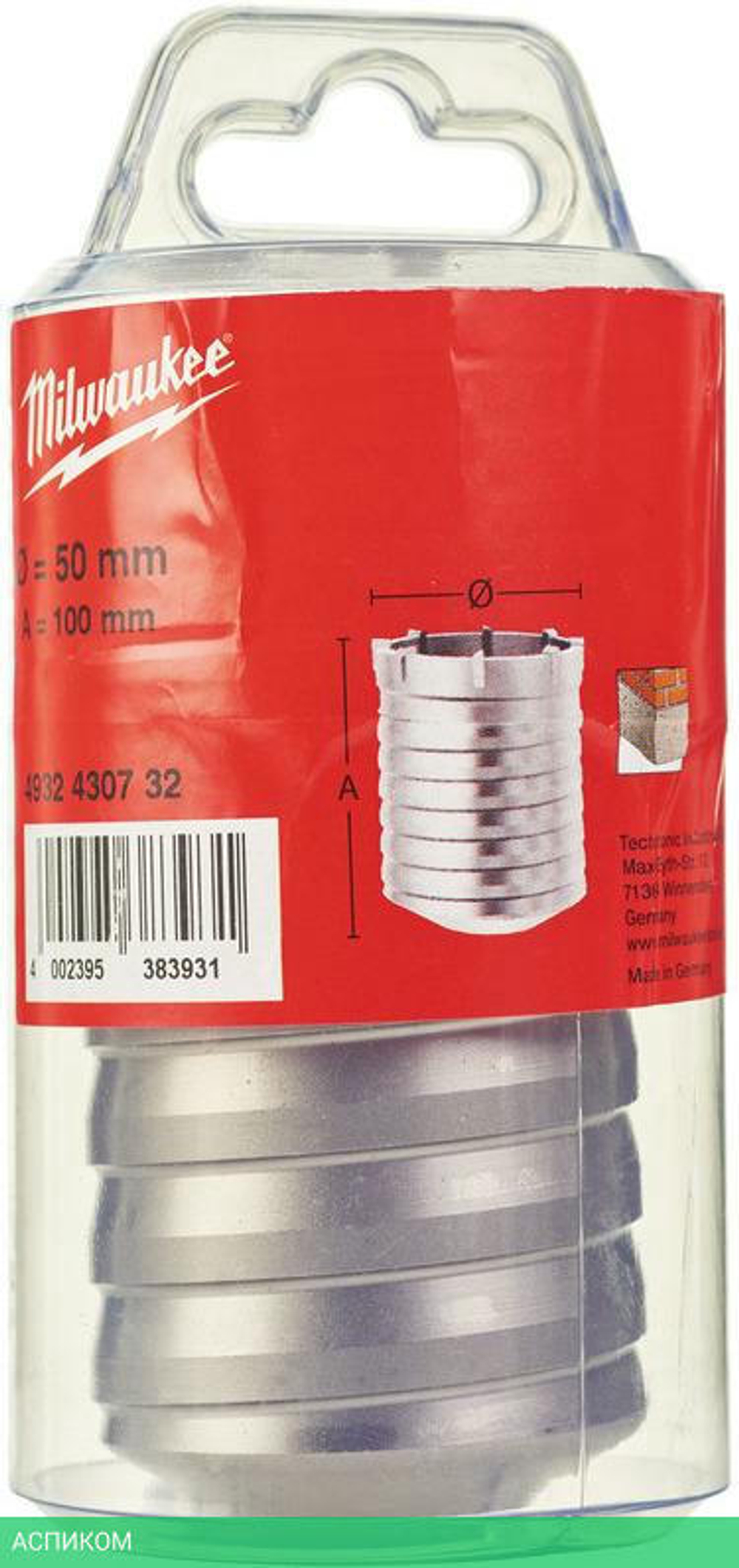 Коронка Milwaukee SDS Max TCT 50x100 (4932430732)