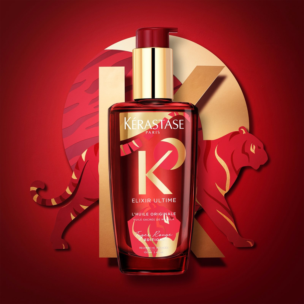 Kérastase Elixir Ultime L'huile Originale Édition Rouge - питательное масло для блеска и смягчения волос /   100  ml  / GTIN 3474636930791