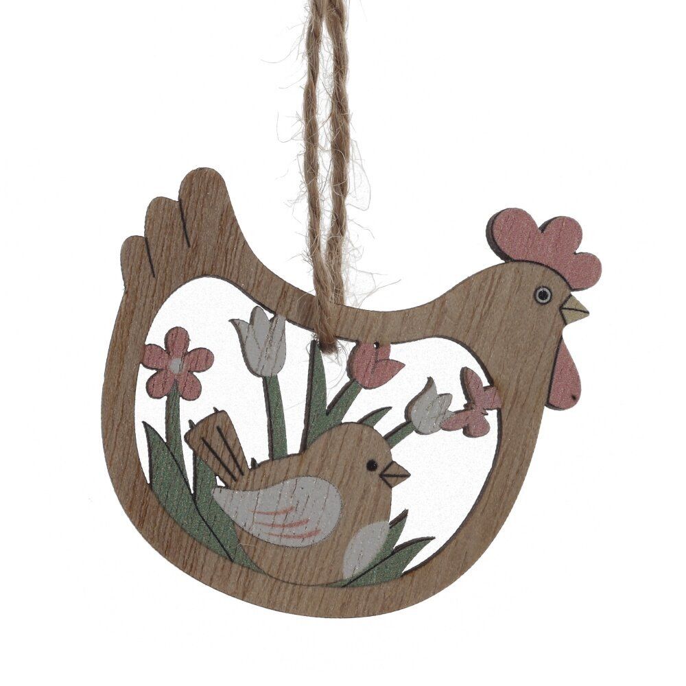 GAEM Набор из 8-ми изделий декоративных подвесных "Курица/Петух" (6*05*6), L12,5 W12,5 H1,5 см