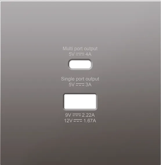 Donel R98 Сталь накладка для розеток USB A+C, серия DA