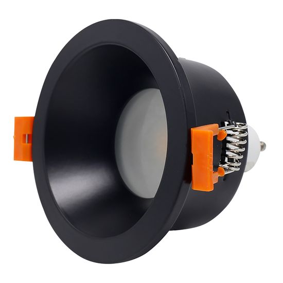 ST256.408.01 Св-к встр. Черный GU10 1*50W  IP65 D85xH53 220V Без ламп Встраиваемые светильники