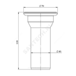 Выпуск литой для кухонной мойки 1 1/2"x40 с нержавеющей решёткой Unicorn Е35