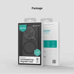 Чехол прозрачный тонированный (Transparent Black) от Nillkin с металлической крышкой и MagSafe на Vivo X200 Pro Mini, серия CamShield Prop Magnetic Case