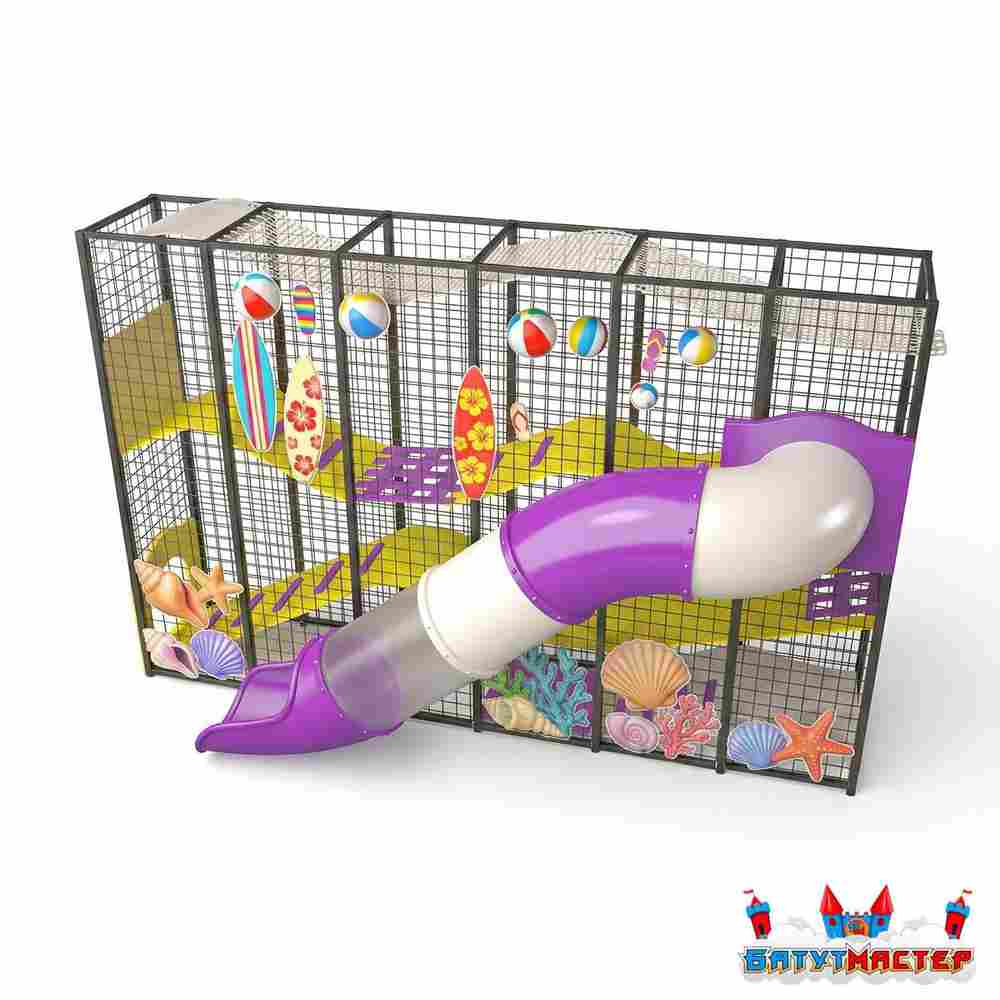 Плоский детский лабиринт «Сёрф-парк», 6,2×1,2×4,2 м