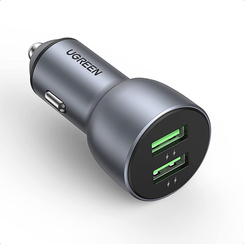 Автомобильное зарядное устройство Ugreen 2 х USB A QC 3.0 36 Вт (10144) темно-синий