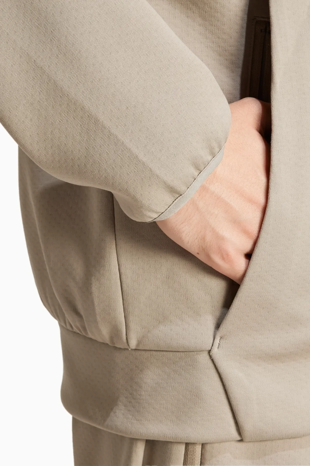 Кофта adidas Z.N.E. Full-Zip - бежевый