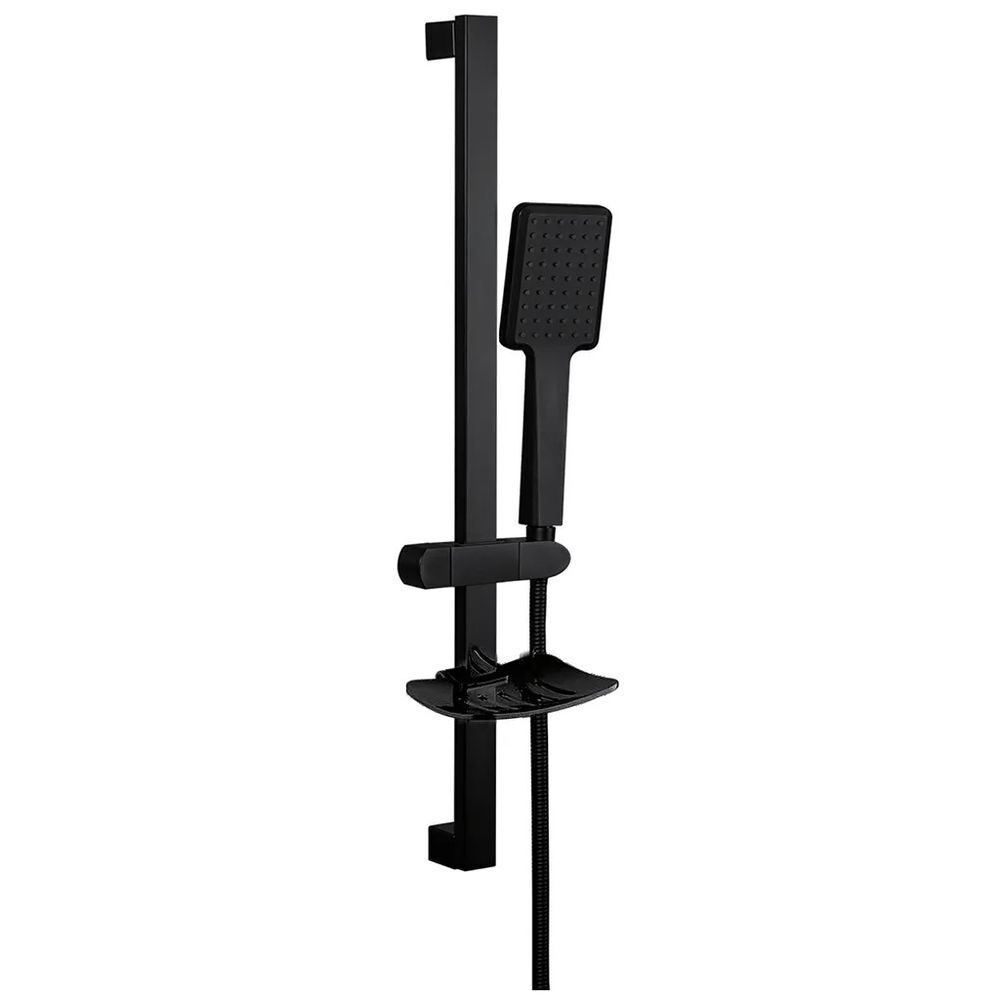 Лейка для душа, латунь, со стойкой и шлангом, чер, Gappo, G8013