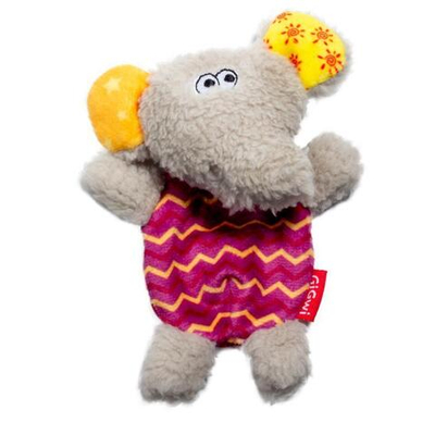 75302 Игрушка для собак Слон со сменными пищалками 13см, серия PLUSH FRIENDZ, Gigwi