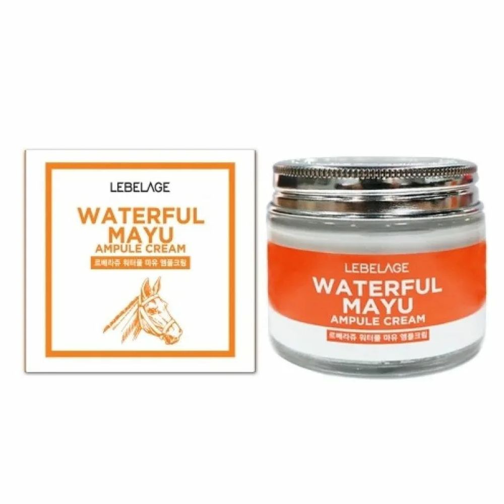 Крем для лица Lebelage Waterful Mayu Ampule Cream Ампульный с лошадиным жиром 70 мл