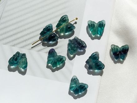 Бусина Бабочка 14.5мм, флюорит (в ассортименте)