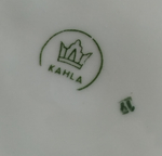 Чайник, кофейник фарфоровый из сервиза "Мадонна", Kahla GDR, люстр, изображение, золочение, винтаж времён 1970-1990 гг