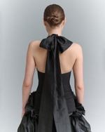 Платье с оборками и прозрачным подъюбником