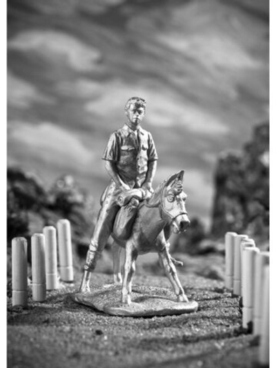 Оловянная фигурка Шурик на ослике