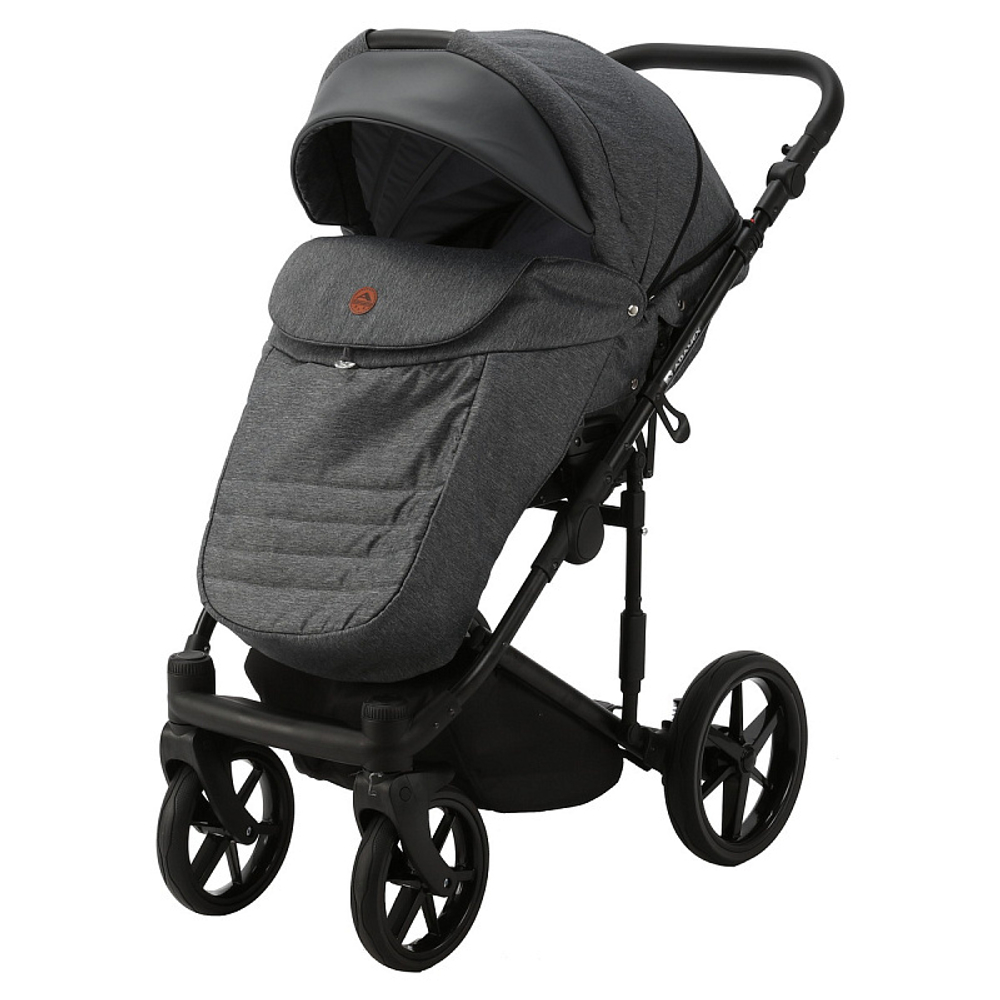 Детская коляска Adamex Amelia 2 в 1 AM246-TIP (Т.СЕР+Т.СЕР.КОЖА)