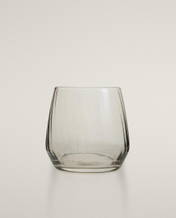 Zara Home стакан из стекла, цвет серый, 9 см