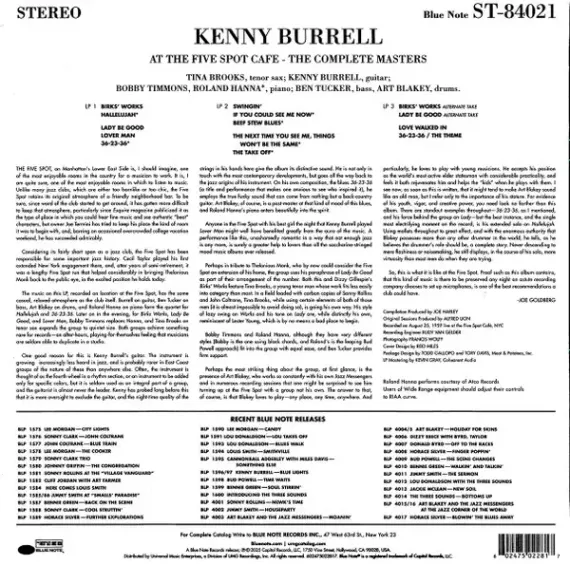 Kenny Burrell With Art Blakey – On View At The Five Spot Cafe - The Complete Masters - LP