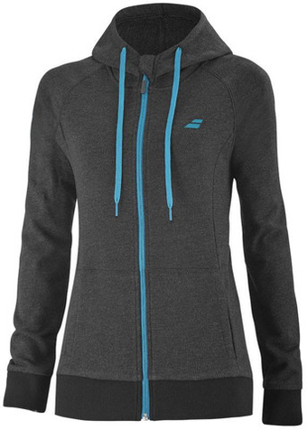 Женская Кофта теннисная Babolat Exercise Hood Jacket Women - серый