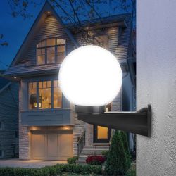 Садово-парковый светильник ЭРА НБУ 01-60-201 шар опаловый настенный IP44 Е27 max60Вт d200mm | Садово-парковые светильники