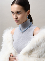 Колье "Autumn Heart Blue" Silver