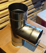 Тройник 90°, 120 мм нерж. (AISI 409-1 мм.), ECOFLUE