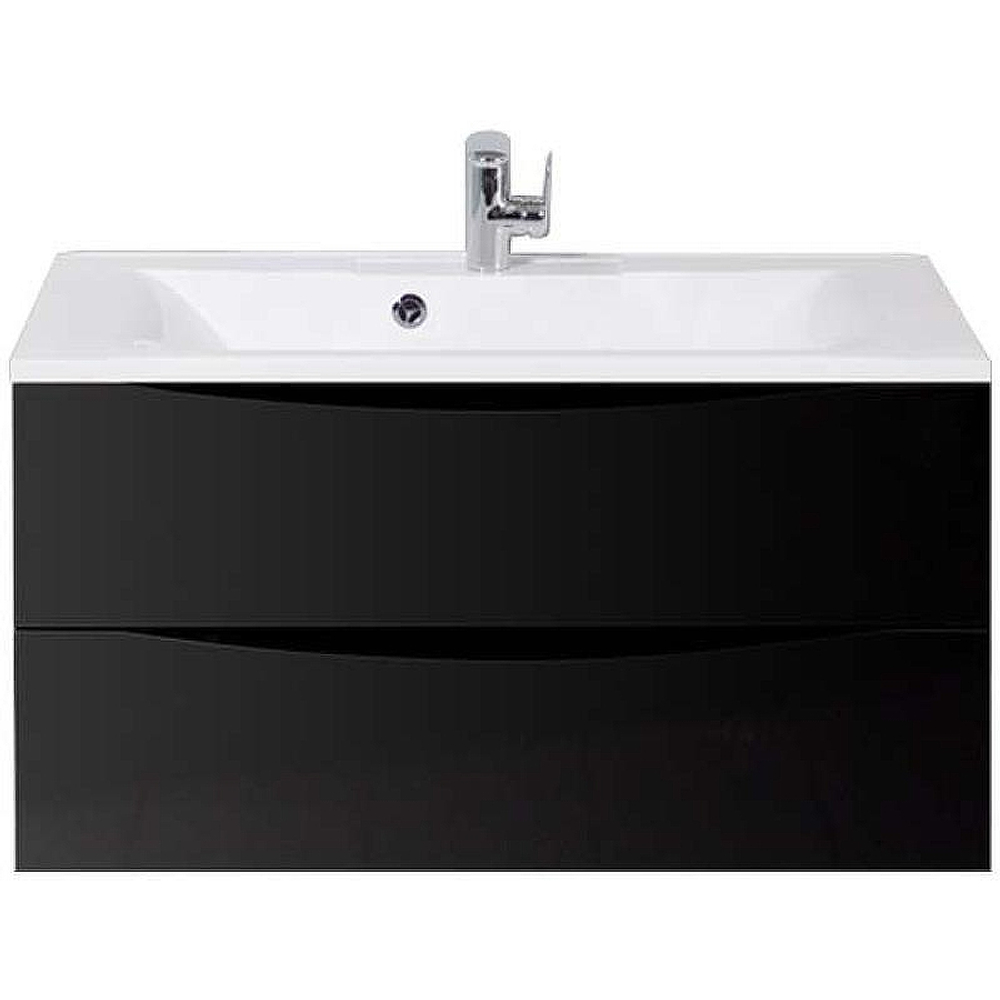 Тумба под раковину BelBagno Marino 90 MARINO-900-2C-SO-NL-P подвесная Nero Lucido