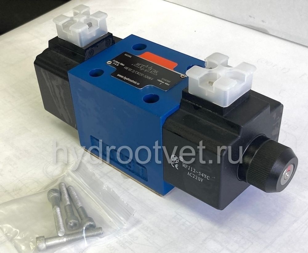 4WE10W31/CW110-50N9K4 - Гидрораспределитель золотниковый Ду 10 с электроуправлением W110, схема W (84А), возврат - пружинный